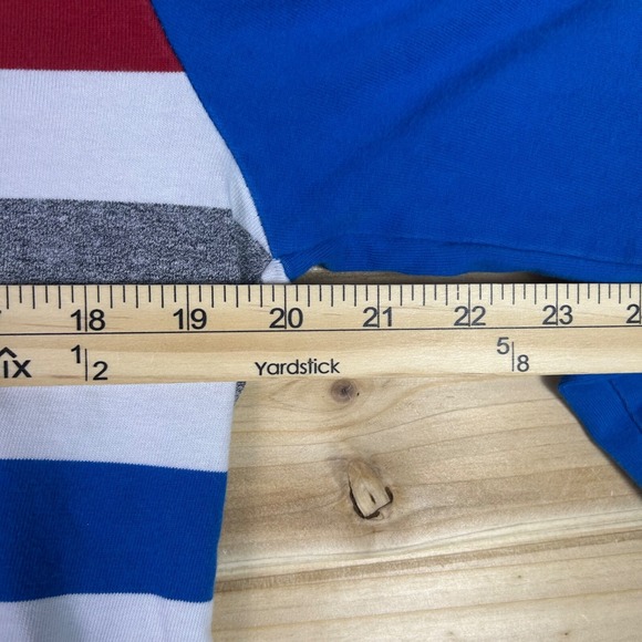 Ecko Unltd Hoodie Boys Medium Red White and Blue Striped Long Sleeve Sweater - Picture 9 of 10